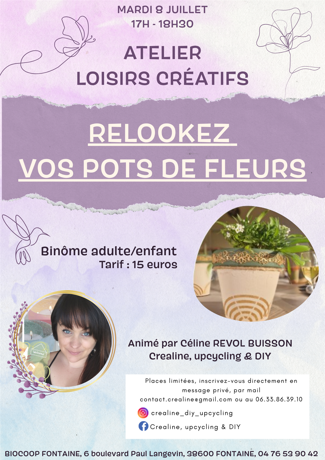 Atelier Loisirs créatifs - Relookez vos pots de fleurs - mardi 8 juillet