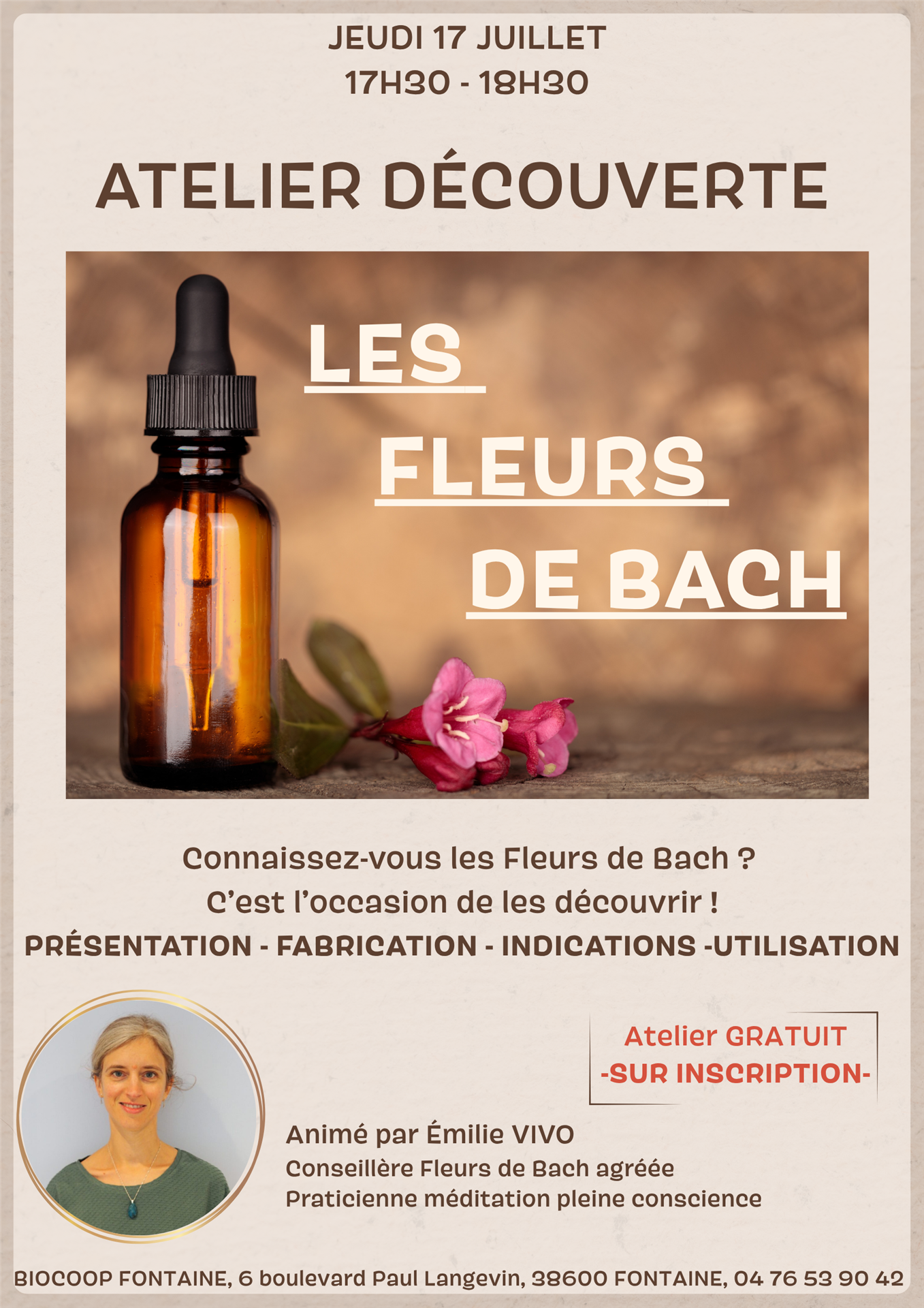 Atelier Découverte Fleurs de Bach - jeudi 17 juillet 2025