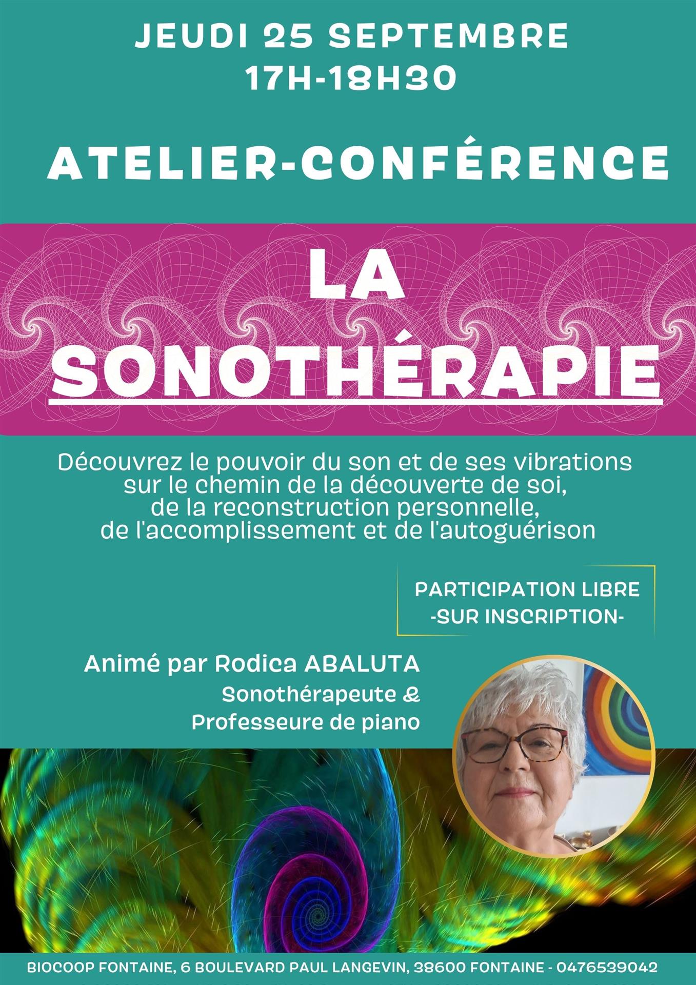 Atelier Découverte - La Sonothérapie - Jeudi 25/09 - 17h-18h30