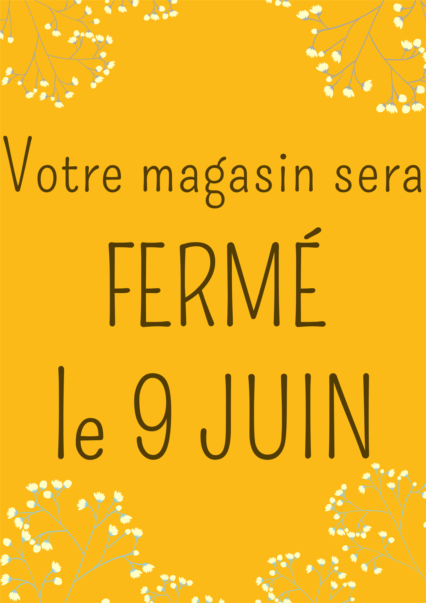 Fermeture exceptionnelle