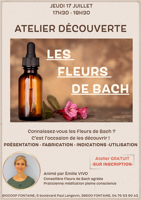 Atelier Découverte Fleurs de Bach - jeudi 17 juillet 2025