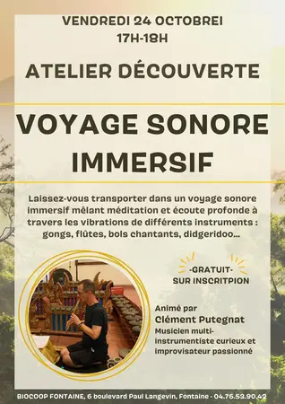 Atelier - Voyage sonore immersif - 24/10 - 17h-18h