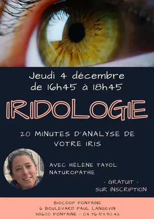 Atelier IRIDOLOGIE - 04/12 - 16H45-18H45