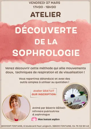 Atelier DÉCOUVRIR LA SOPHROLOGIE - 27/03 - 17H30-18H30