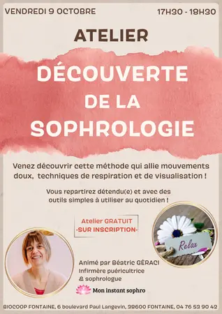 Atelier DÉCOUVERTE DE LA SOPHROLOGIE - 09/10 - 17H30-18H30