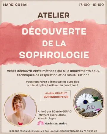 Atelier Découverte - SOPHROLOGIE - 21/05 - 17H30-18H30