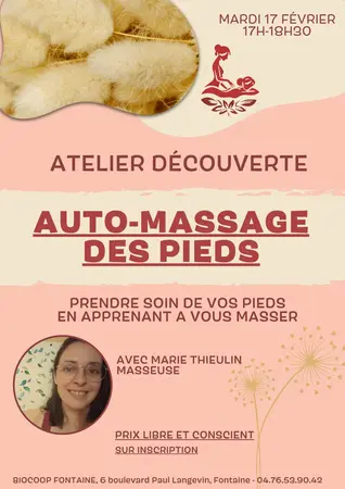 Atelier AUTO-MASSAGE DES PIEDS - 17/02 - 17H-18H30