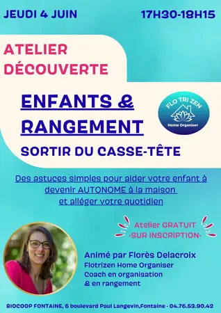 Atelier ENFANTS & RANGEMENT : SORTIR DU CASSE-TÊTE - 04/06 - 17H30-18H15