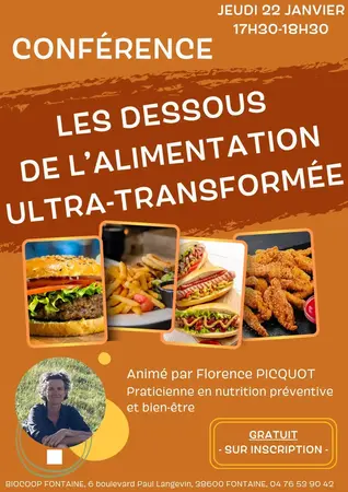 Atelier LES DESSOUS DE L'ALIMENTATION ULTRA-TRANSFORMÉE - 22/01 - 17H30-18H30