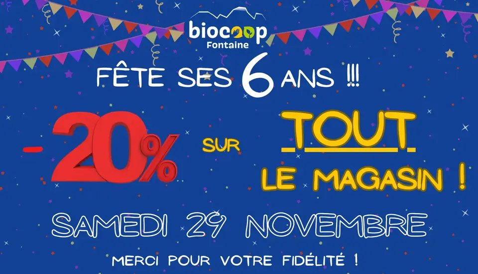 Anniversaire de votre magasin ! 6 ans déjà !